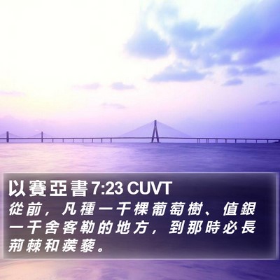 以 賽 亞 書 7:23 CUVT Bible Verse Image