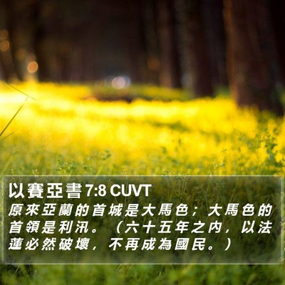 以 賽 亞 書 7:8 CUVT Bible Verse Image