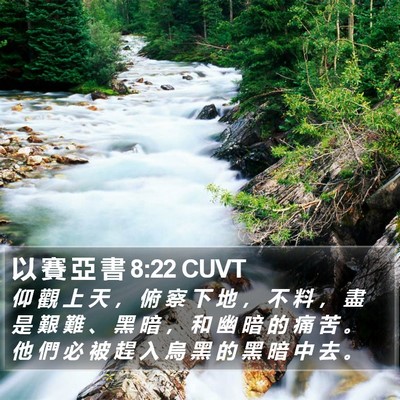 以 賽 亞 書 8:22 CUVT Bible Verse Image