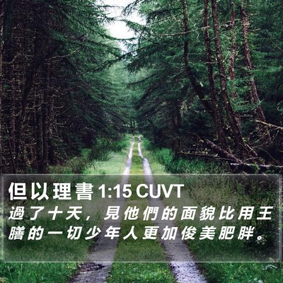 但 以 理 書 1:15 CUVT Bible Verse Image