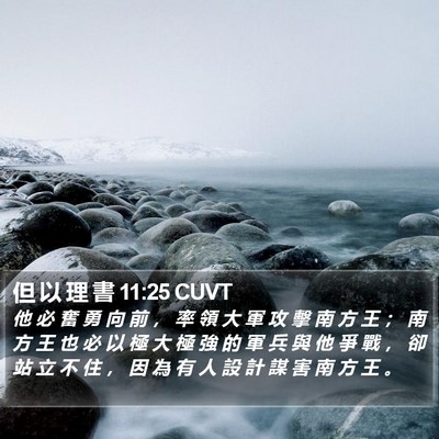 但 以 理 書 11:25 CUVT Bible Verse Image
