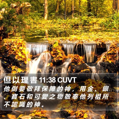但 以 理 書 11:38 CUVT Bible Verse Image