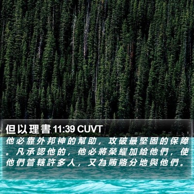 但 以 理 書 11:39 CUVT Bible Verse Image