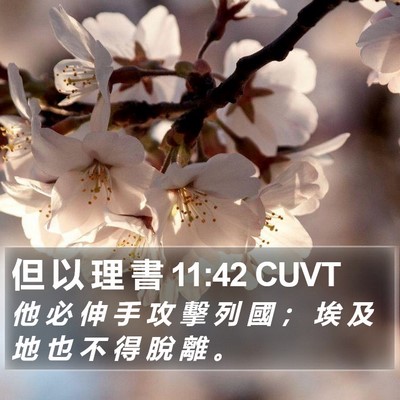 但 以 理 書 11:42 CUVT Bible Verse Image