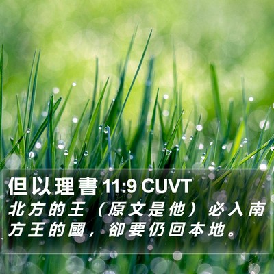 但 以 理 書 11:9 CUVT Bible Verse Image