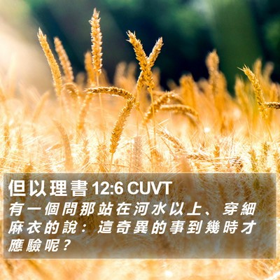 但 以 理 書 12:6 CUVT Bible Verse Image