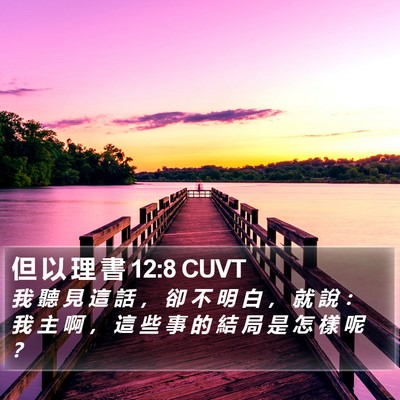 但 以 理 書 12:8 CUVT Bible Verse Image