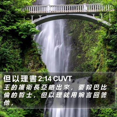 但 以 理 書 2:14 CUVT Bible Verse Image