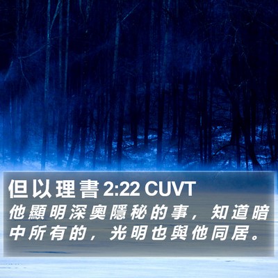 但 以 理 書 2:22 CUVT Bible Verse Image