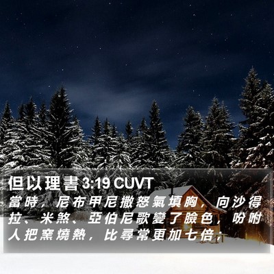 但 以 理 書 3:19 CUVT Bible Verse Image