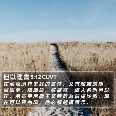 但 以 理 書 5:12 CUVT Bible Verse Image