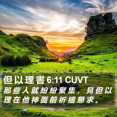 但 以 理 書 6:11 CUVT Bible Verse Image