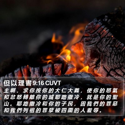 但 以 理 書 9:16 CUVT Bible Verse Image