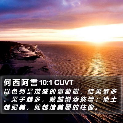 何 西 阿 書 10:1 CUVT Bible Verse Image