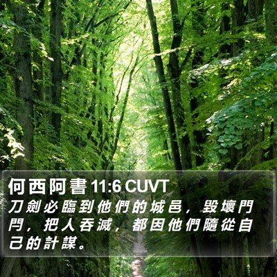 何 西 阿 書 11:6 CUVT Bible Verse Image
