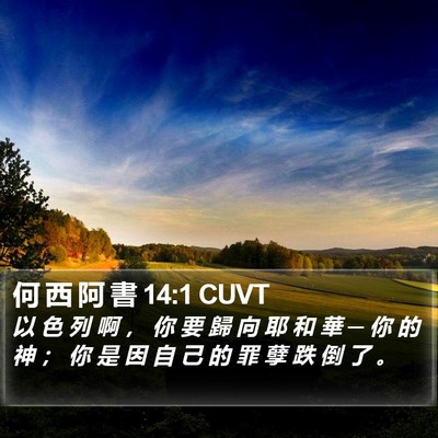 何 西 阿 書 14:1 CUVT Bible Verse Image