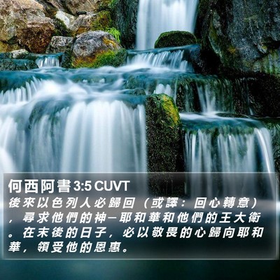 何 西 阿 書 3:5 CUVT Bible Verse Image