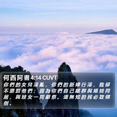 何 西 阿 書 4:14 CUVT Bible Verse Image