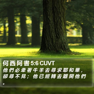 何 西 阿 書 5:6 CUVT Bible Verse Image