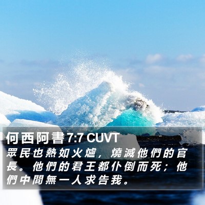 何 西 阿 書 7:7 CUVT Bible Verse Image