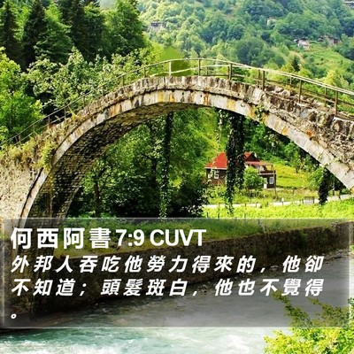 何 西 阿 書 7:9 CUVT Bible Verse Image