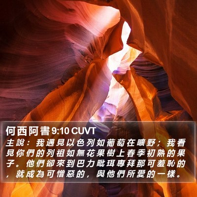 何 西 阿 書 9:10 CUVT Bible Verse Image