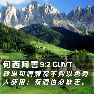何 西 阿 書 9:2 CUVT Bible Verse Image