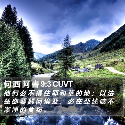 何 西 阿 書 9:3 CUVT Bible Verse Image