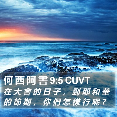 何 西 阿 書 9:5 CUVT Bible Verse Image
