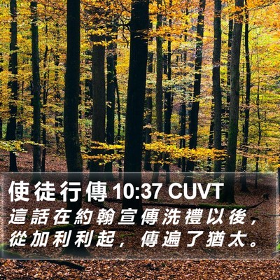 使 徒 行 傳 10:37 CUVT Bible Verse Image