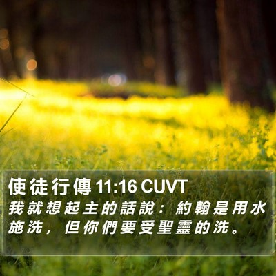 使 徒 行 傳 11:16 CUVT Bible Verse Image