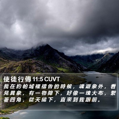 使 徒 行 傳 11:5 CUVT Bible Verse Image