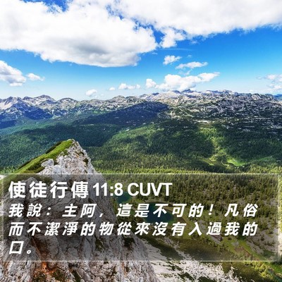 使 徒 行 傳 11:8 CUVT Bible Verse Image