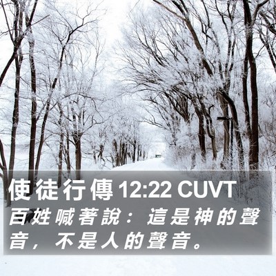 使 徒 行 傳 12:22 CUVT Bible Verse Image