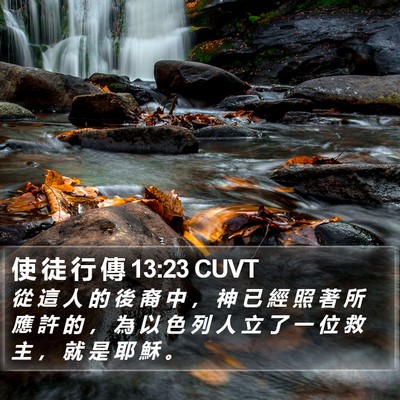 使 徒 行 傳 13:23 CUVT Bible Verse Image