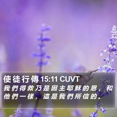 使 徒 行 傳 15:11 CUVT Bible Verse Image