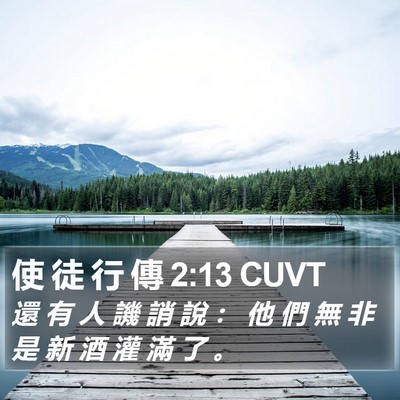 使 徒 行 傳 2:13 CUVT Bible Verse Image