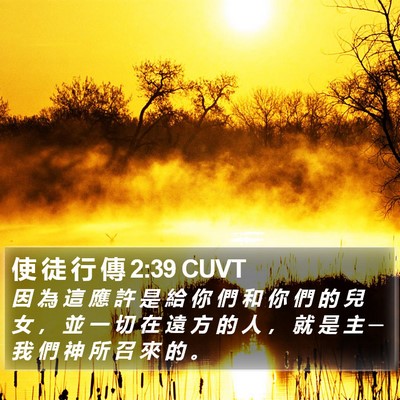 使 徒 行 傳 2:39 CUVT Bible Verse Image