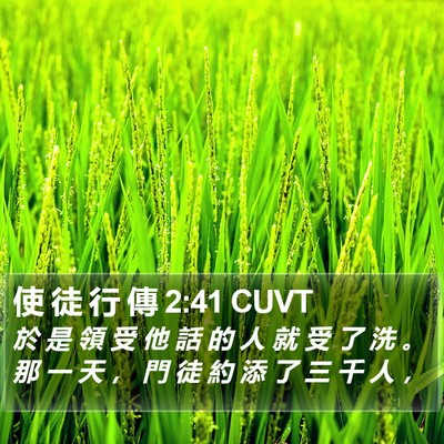 使 徒 行 傳 2:41 CUVT Bible Verse Image