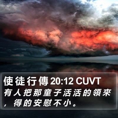 使 徒 行 傳 20:12 CUVT Bible Verse Image