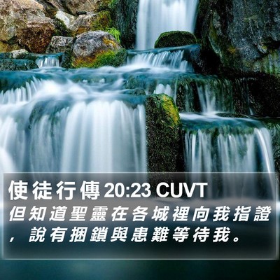 使 徒 行 傳 20:23 CUVT Bible Verse Image