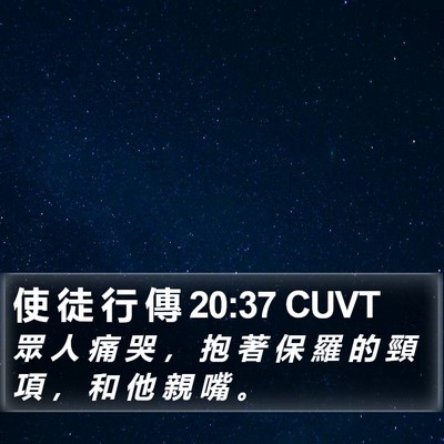 使 徒 行 傳 20:37 CUVT Bible Verse Image