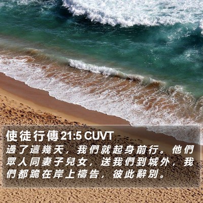 使 徒 行 傳 21:5 CUVT Bible Verse Image