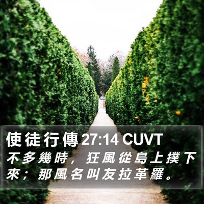 使 徒 行 傳 27:14 CUVT Bible Verse Image