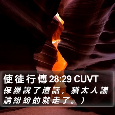 使 徒 行 傳 28:29 CUVT Bible Verse Image