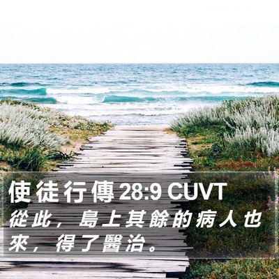 使 徒 行 傳 28:9 CUVT Bible Verse Image