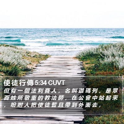 使 徒 行 傳 5:34 CUVT Bible Verse Image