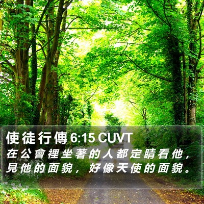 使 徒 行 傳 6:15 CUVT Bible Verse Image