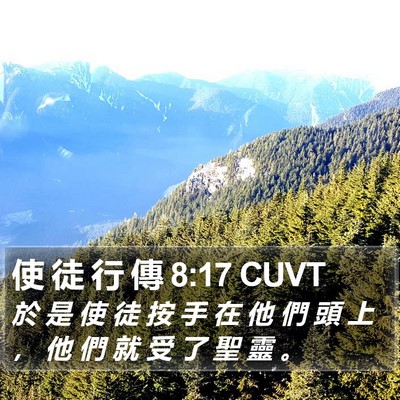 使 徒 行 傳 8:17 CUVT Bible Verse Image