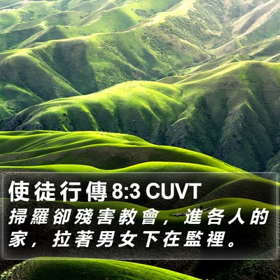使 徒 行 傳 8:3 CUVT Bible Verse Image